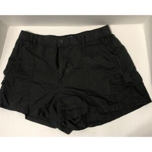 Hollister Women's Gray Linen Blend Ultra High-Rise Soft Short Cargo Style -SZ XL
